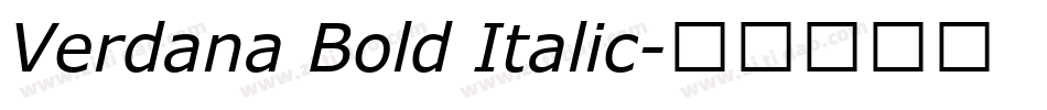 Verdana Bold Italic字体转换